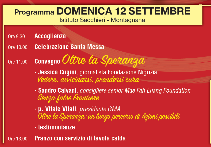 Domenica programma meeting